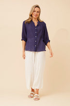 Belina Relaxed Solid Shirt - Aurelia Sun