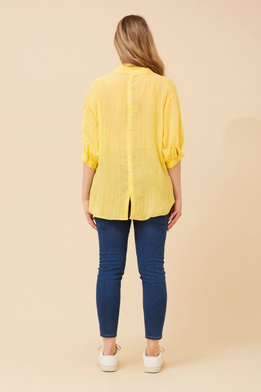 Belina Relaxed Solid Shirt - Aurelia Sun