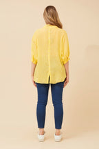 Belina Relaxed Solid Shirt - Aurelia Sun