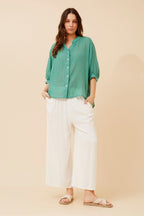 Belina Relaxed Solid Shirt - Aurelia Sun