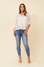 Belina Relaxed Solid Shirt - Aurelia Sun
