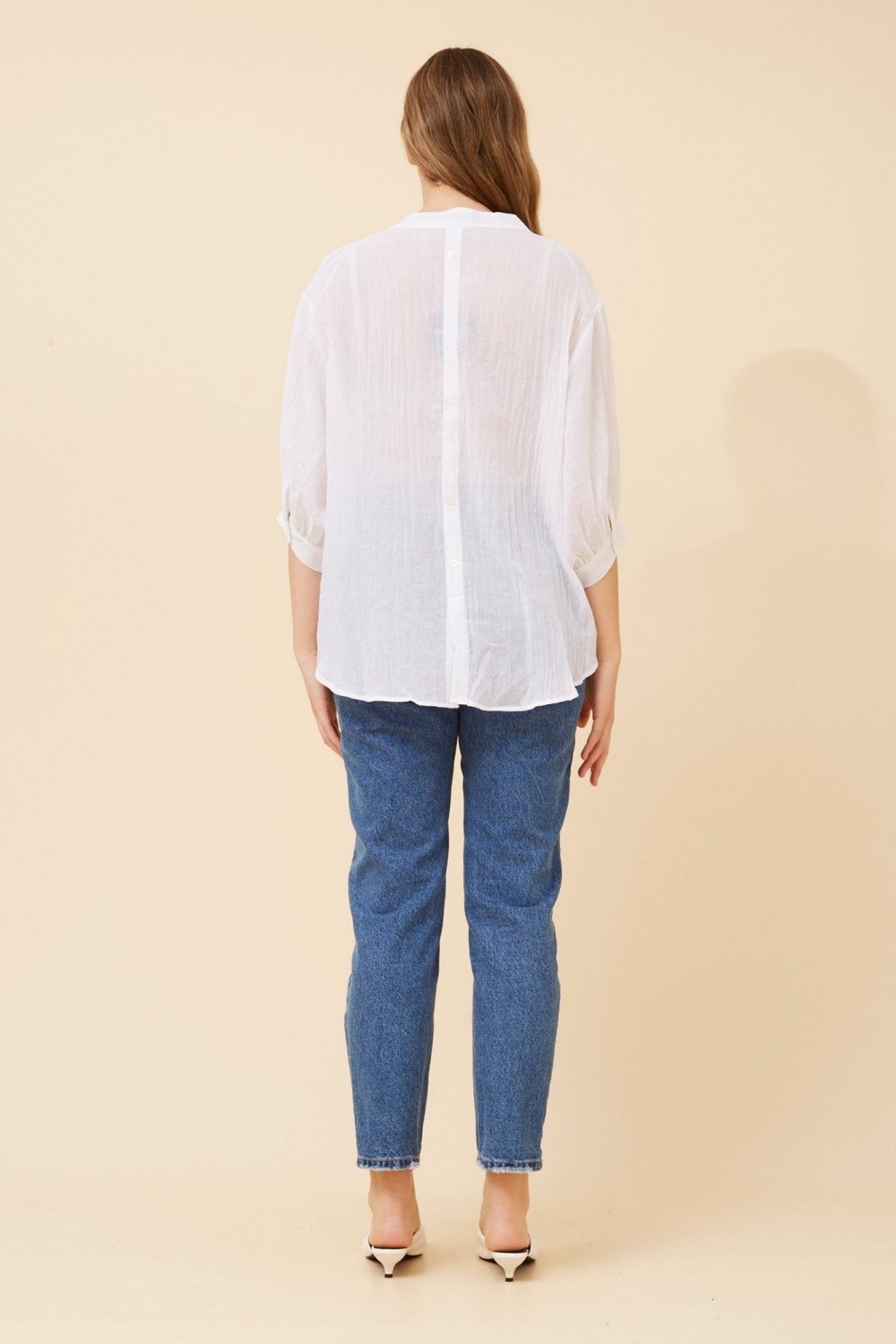Belina Relaxed Solid Shirt - Aurelia Sun