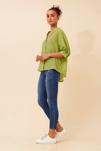 Belina Relaxed Solid Shirt - Aurelia Sun