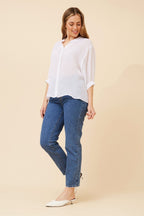 Belina Relaxed Solid Shirt - Aurelia Sun