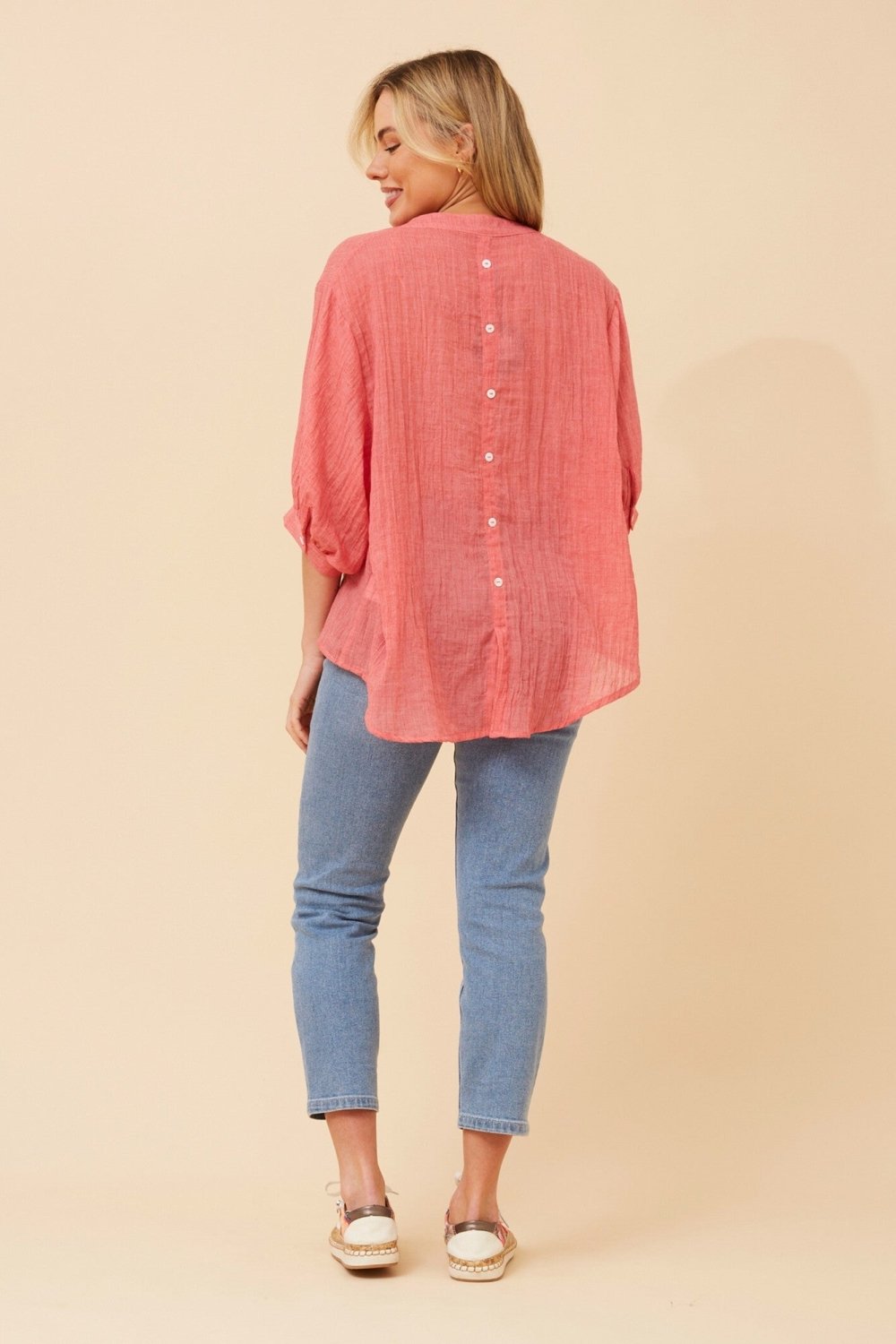 Belina Relaxed Solid Shirt - Aurelia Sun