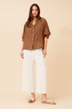 Belina Relaxed Solid Shirt - Aurelia Sun