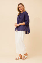 Belina Relaxed Solid Shirt - Aurelia Sun