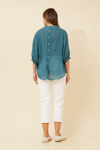 Belina Relaxed Solid Shirt - Aurelia Sun