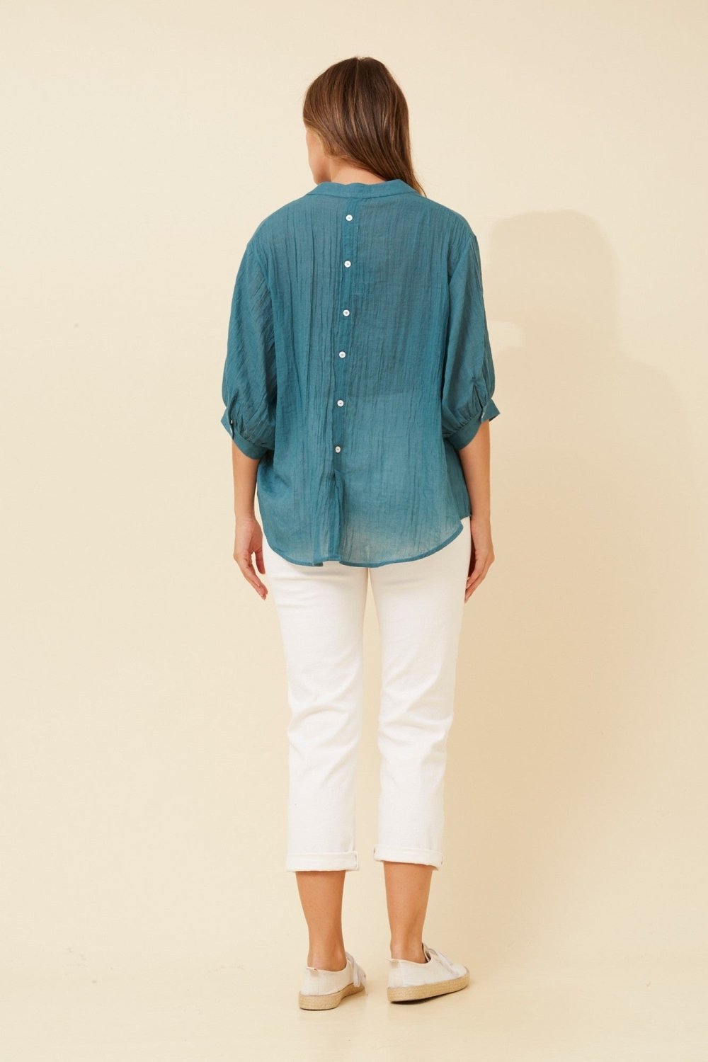 Belina Relaxed Solid Shirt - Aurelia Sun