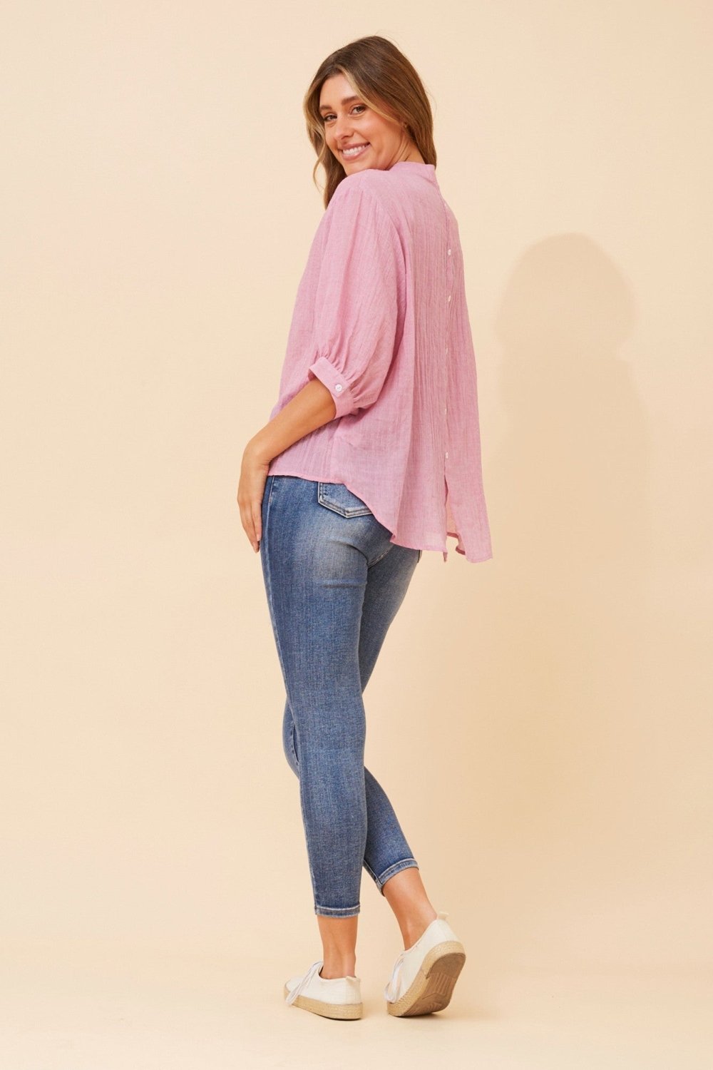 Belina Relaxed Solid Shirt - Aurelia Sun