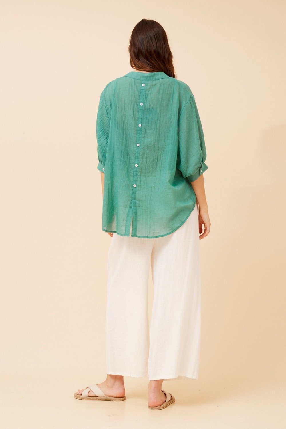 Belina Relaxed Solid Shirt - Aurelia Sun