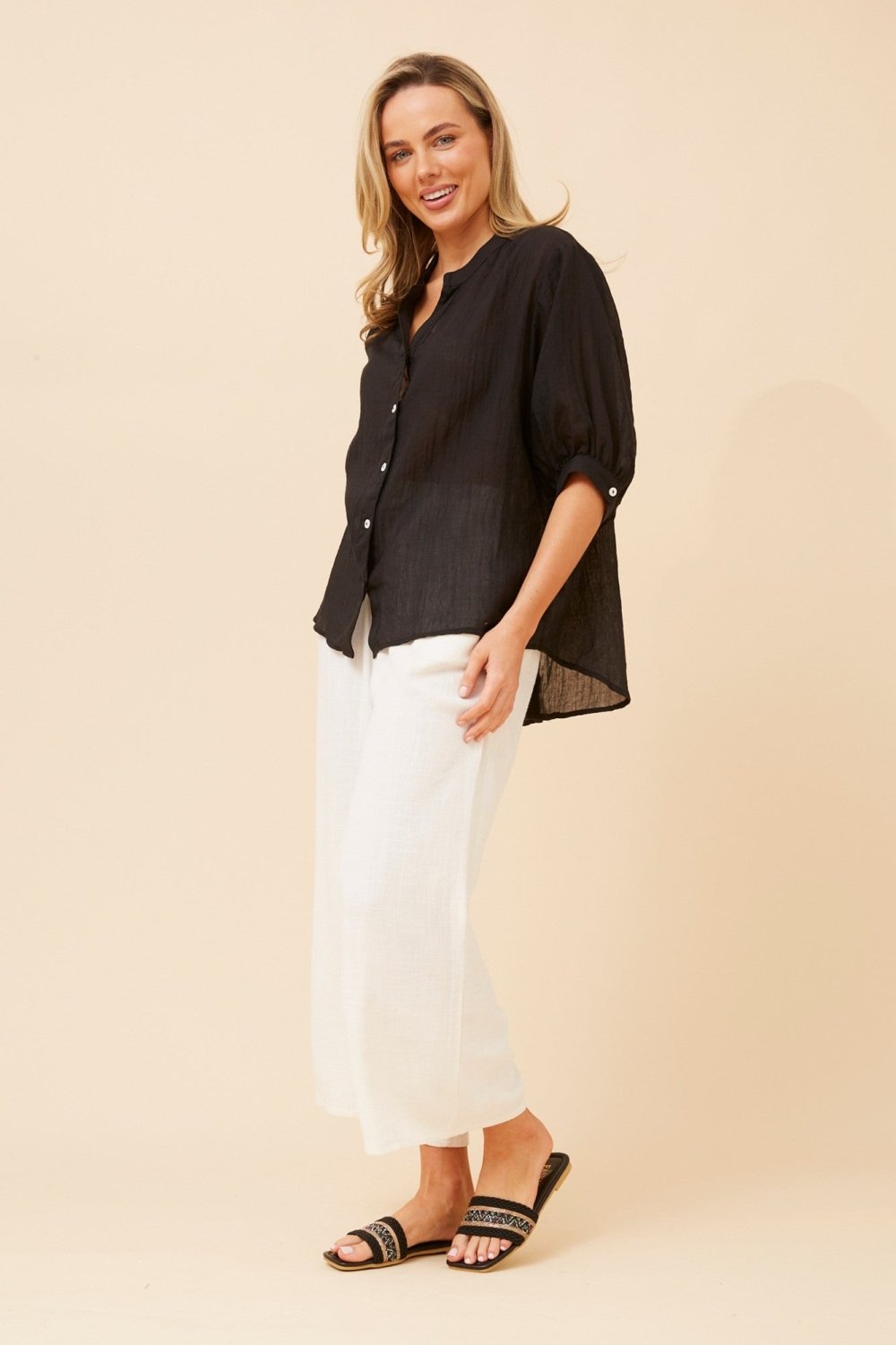 Belina Relaxed Solid Shirt - Aurelia Sun