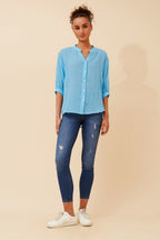 Belina Relaxed Solid Shirt - Aurelia Sun