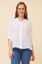 Belina Relaxed Solid Shirt - Aurelia Sun