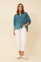 Belina Relaxed Solid Shirt - Aurelia Sun