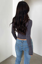 Embroidered Low-Rise Flare Jeans — Blue