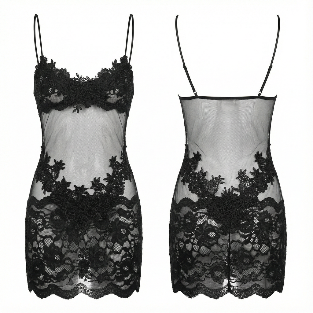 Violette Embroidered Lace Slip