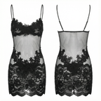 Violette Embroidered Lace Slip