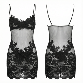 Violette Embroidered Lace Slip