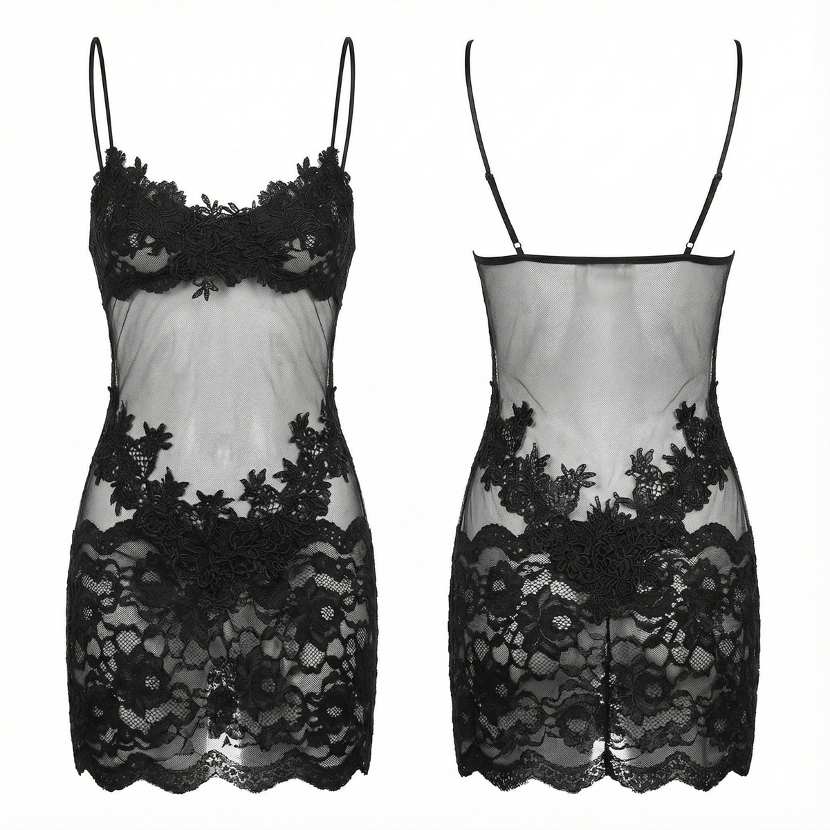 Violette Embroidered Lace Slip