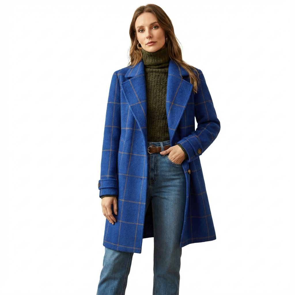Heritage Check Lapel Coat