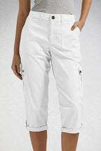Cargo Cuffed Capri Pants - Aurelia Sun