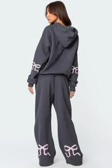 Bow-Print Loungewear Set