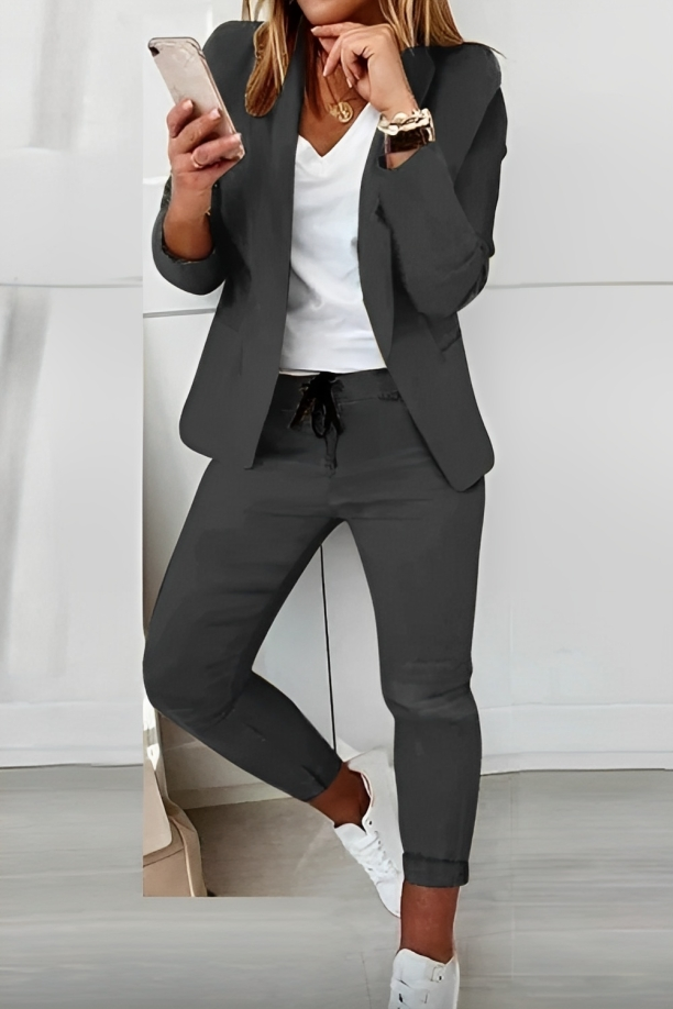 Tailored Blazer & Drawstring Trouser Set