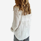 Relaxed Linen-Blend Button-Up Shirt