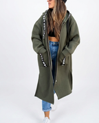 Haven Oversized Hooded Cardigan – Beige