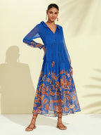 Jungle Butterfly Chiffon Maxi Dress by Aurelia Sun