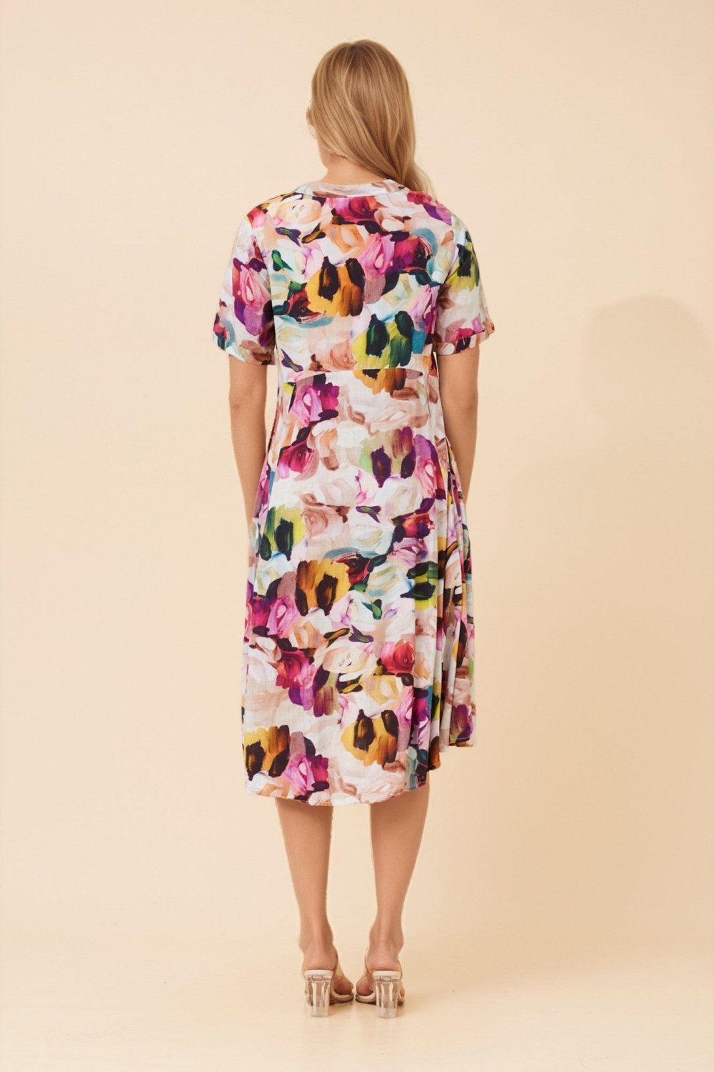 Diem Abstract Print Midi Dress - Aurelia Sun