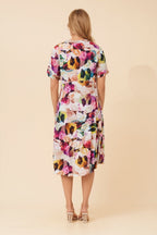 Diem Abstract Print Midi Dress - Aurelia Sun