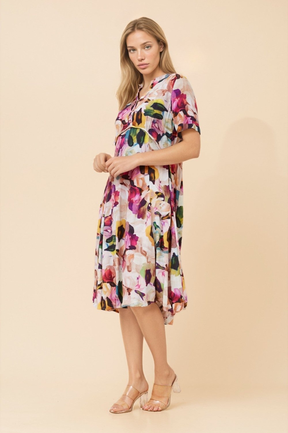 Diem Abstract Print Midi Dress - Aurelia Sun