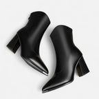 Black High-Heel Chelsea Ankle Boots