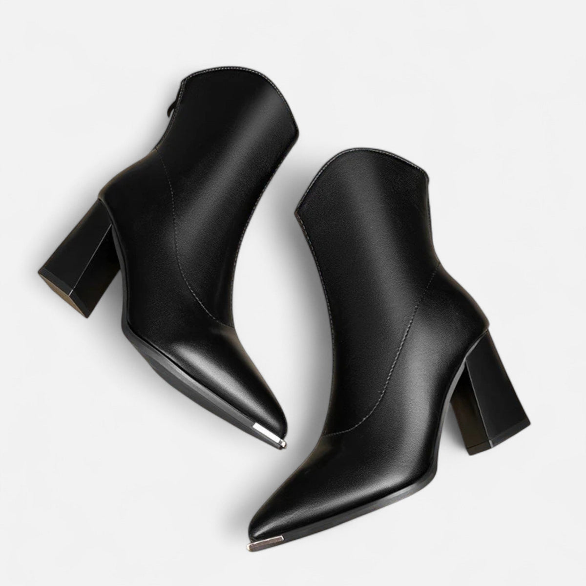 Black High-Heel Chelsea Ankle Boots