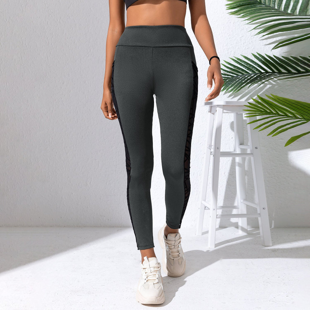 Aria Mesh Performance Leggings – Grey