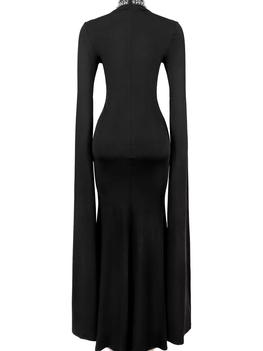 Women's Rhinestone Cape Maxi Dress
