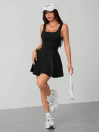 Elara Square Neck Skort Dress - Aurelia Sun