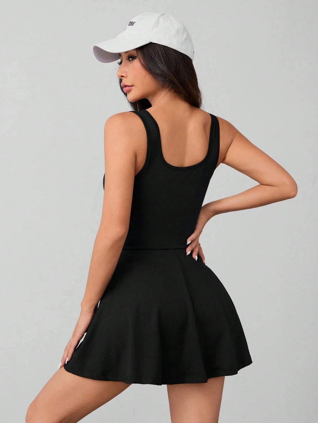 Elara Square Neck Skort Dress - Aurelia Sun