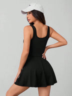 Elara Square Neck Skort Dress - Aurelia Sun