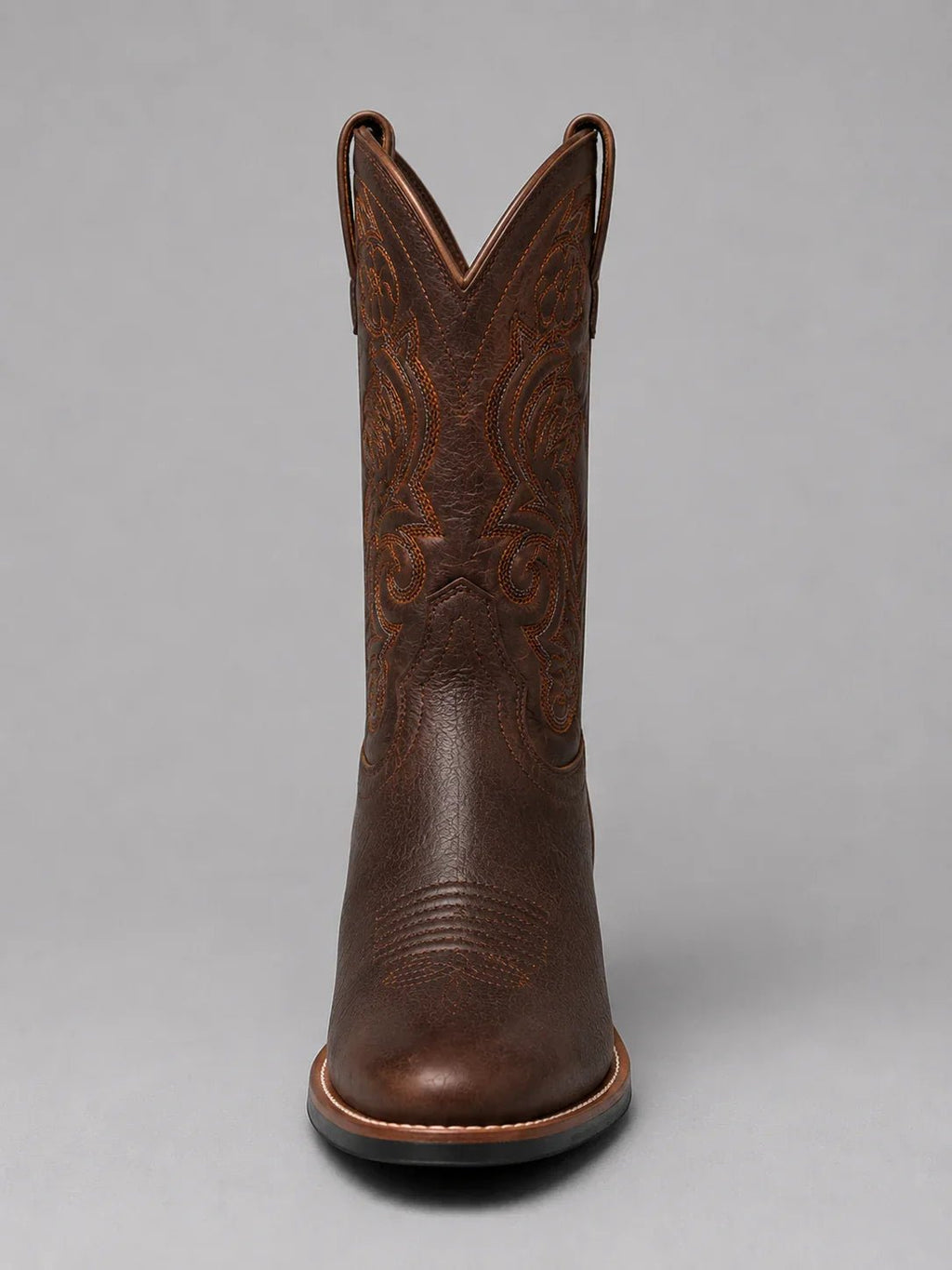 Embroidered Western Leather Boots - Aurelia Sun