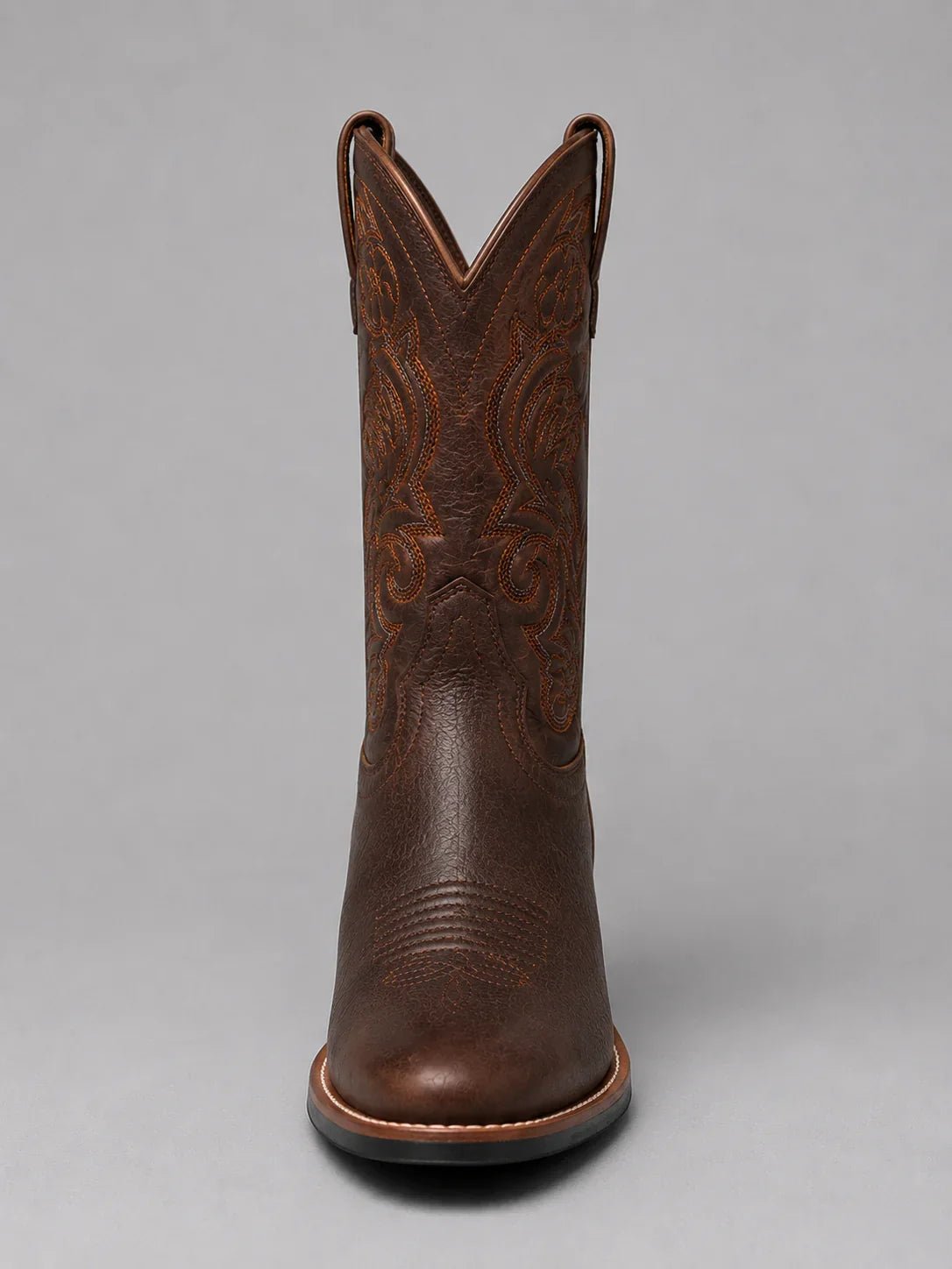 Embroidered Western Leather Boots - Aurelia Sun
