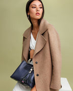 Rowan Oversized Wool Blend Jacket – Oat by Aurelia Sun