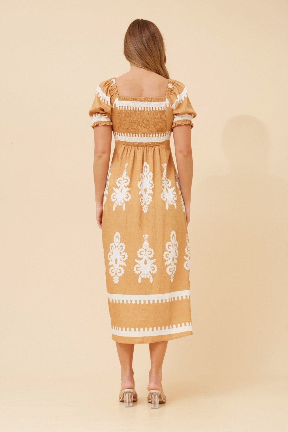 Faith Boho Floral Midi Dress - Aurelia Sun
