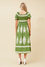 Faith Boho Floral Midi Dress - Aurelia Sun