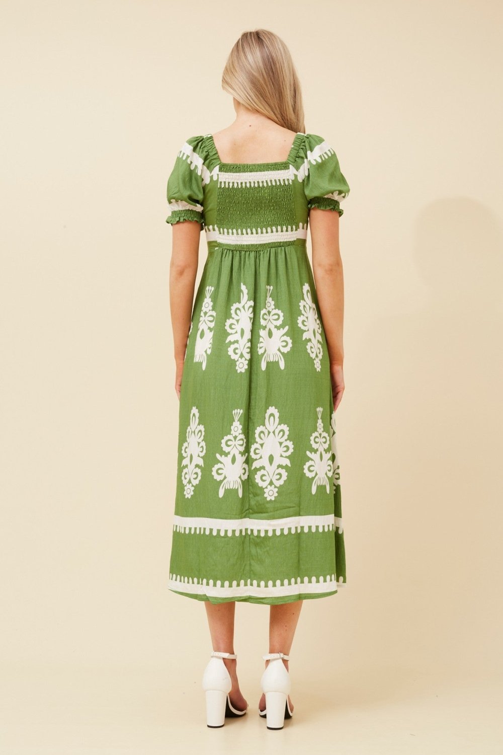 Faith Boho Floral Midi Dress - Aurelia Sun