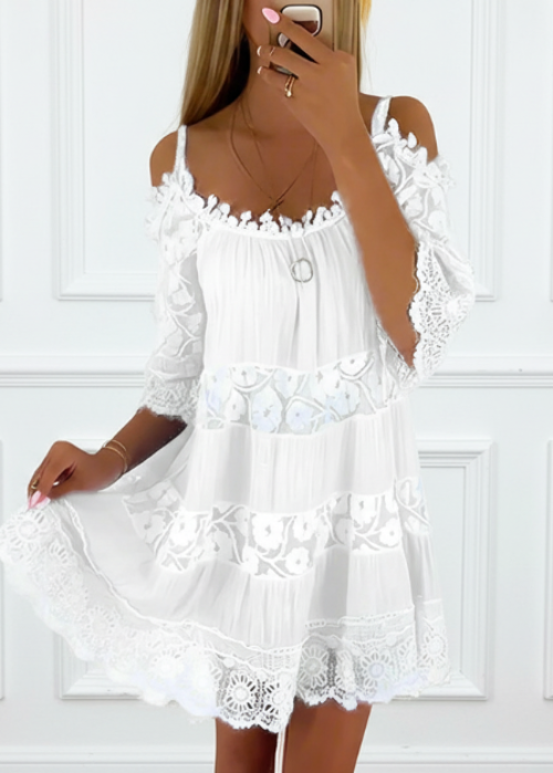 Fallon Pink & White Lace Dress Duo