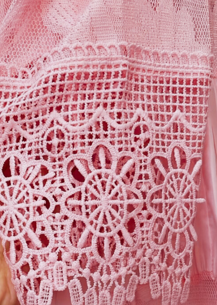 Fallon Pink Lace Mini Dress