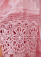 Fallon Pink Lace Mini Dress